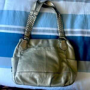 Tignanello silver shoulder bag